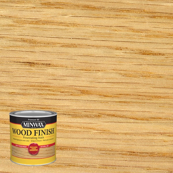 Minwax Wood Finish Semi-Transparent Natural Oil-Based Penetrating Wood Stain 1/2 pt 220904444 - main